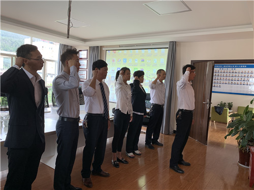 十三直管部黨支部各項目部開慶祝建黨98周年活動